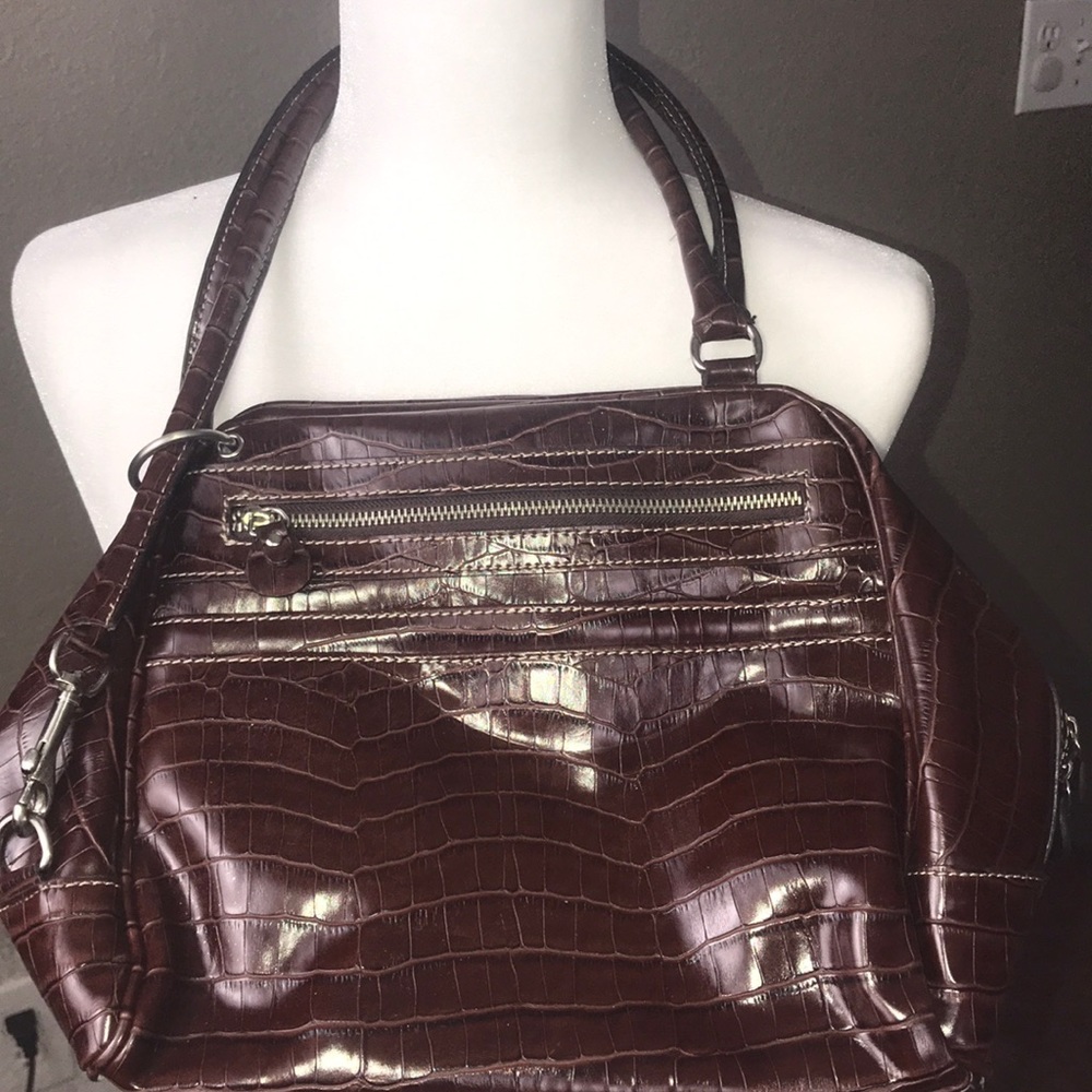 Jones New York dark brown satchel.